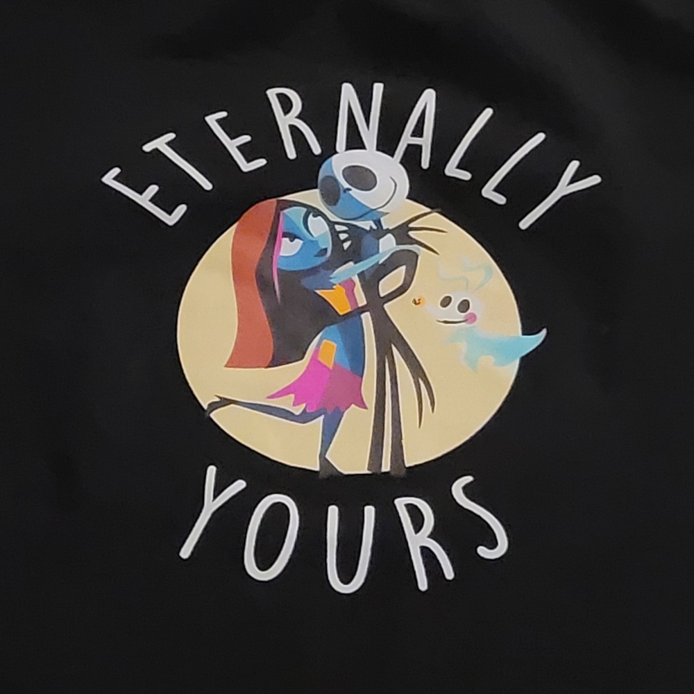 Loungefly 🖤 Jack & Sally "Eternally Yours" Black Tee▪︎ Size Large 🩷 - Picture 3 of 7